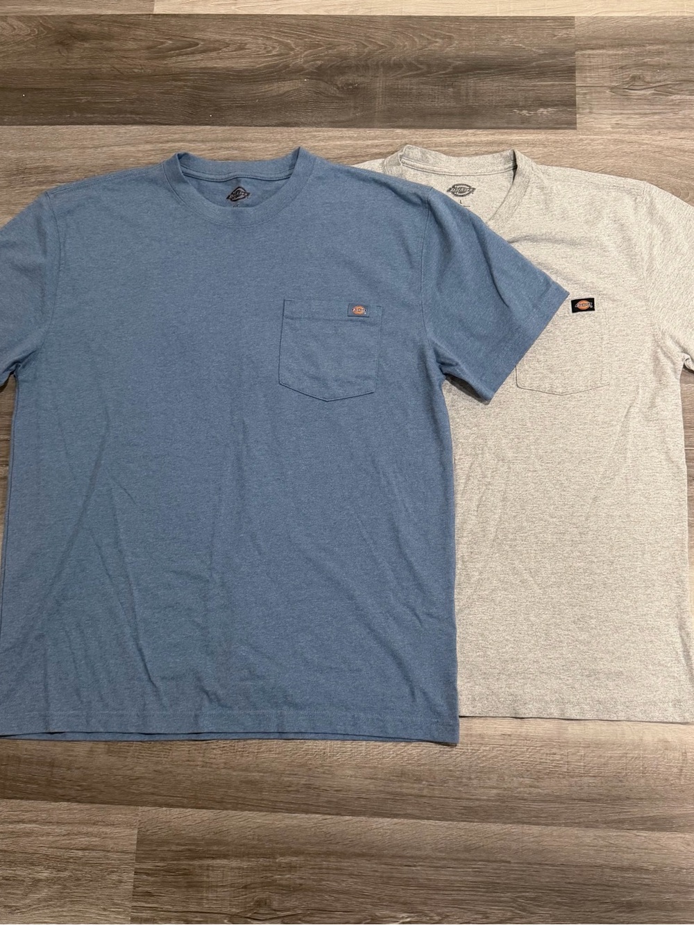 Dickies Men’s Blue/Grey Heavyweight Pocket Tee T-Shirt Lot of 2 Size Large
